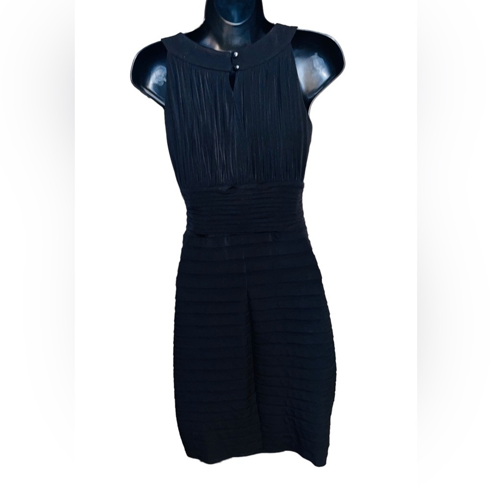 Melrose Black Ruched Halter Dress Size 4 - Picture 4 of 13